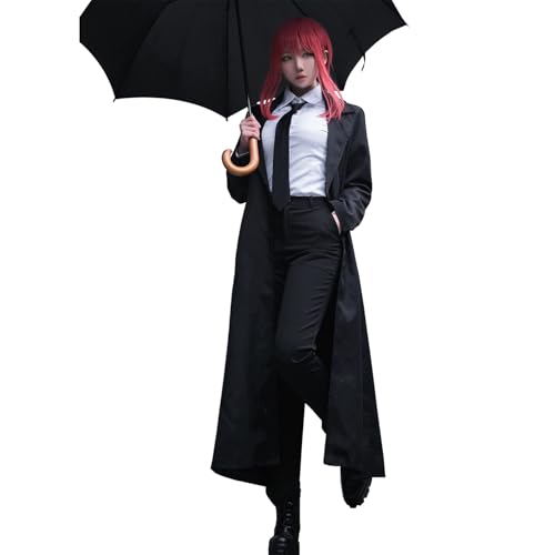 CR ROLECOS Chainsaw Man Cosplay Denji Makima Cosplay Outfit Kostüm Power Uniform Herren Schwarze Jacke Anzug Set Halloween S CR ROLECOS Chainsaw Man Cosplay Denji Makima Cosplay Outfit Kostüm Power Uniform Herren Schwarze Jacke Anzug Set Halloween S von CR ROLECOS