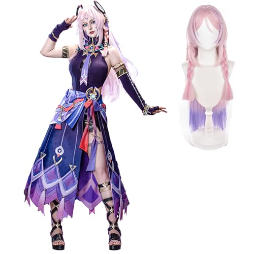 CR ROLECOS Citlali Kostüm Spiel Genshin Cosplay Komplettes Set Frauen Cosplay Kleid mit Perücke Halloween Party 3XL von CR ROLECOS