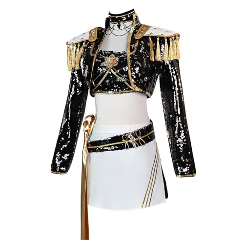 CR ROLECOS Demon Hunters Cosplay Mira Cosplay Mira Kostüm Outfit Bühnenkostüme Spielfigur Mira Uniform Komplettes Set Dress Up Anzug Halloween Party Karneval S von CR ROLECOS