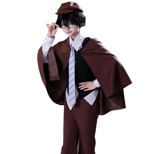 CR ROLECOS Edogawa Rampo Cosplay Anime Bungo Stray Dogs Cosplay Edogawa Rampo Kostüm Outfit Cosplay Uniform, Anzüge für Halloween-Party XXL CR ROLECOS Edogawa Rampo Cosplay Anime Bungo Stray Dogs Cosplay Edogawa Rampo Kostüm Outfit Cosplay Uniform, Anzüge für Halloween-Party XXL von CR ROLECOS