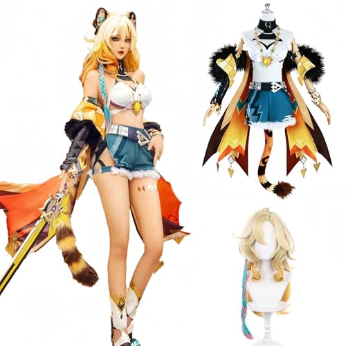 CR ROLECOS Genshin Impact Cosplay Genshin Xilonen Kostüm Spiel Cosplay Kostüme für Frauen mit Perücke XL CR ROLECOS Genshin Impact Cosplay Genshin Xilonen Kostüm Spiel Cosplay Kostüme für Frauen mit Perücke XL von CR ROLECOS