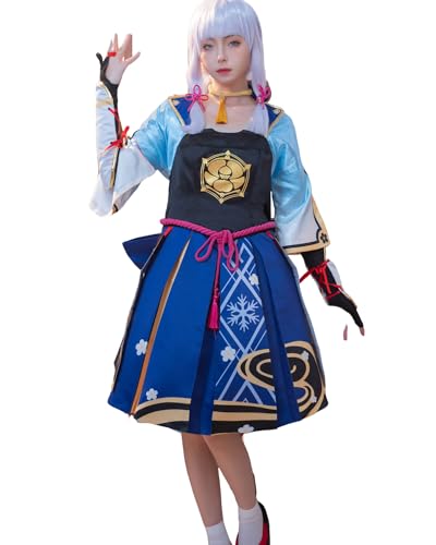 CR ROLECOS Genshin Impact Cosplay Kostüm Kamisato Ayaka Anime Kleidung Rollenspiel Outfit XL von CR ROLECOS