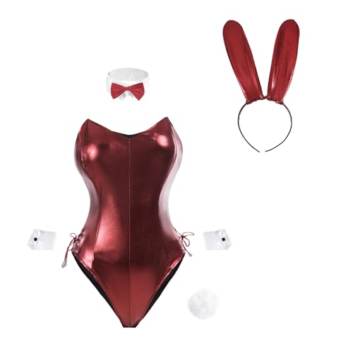 CR ROLECOS Hasenkostüm für Damen, roter Hase, Cosplay, Body, Senpai, einteiliges Outfit, M CR ROLECOS Hasenkostüm für Damen, roter Hase, Cosplay, Body, Senpai, einteiliges Outfit, M von CR ROLECOS