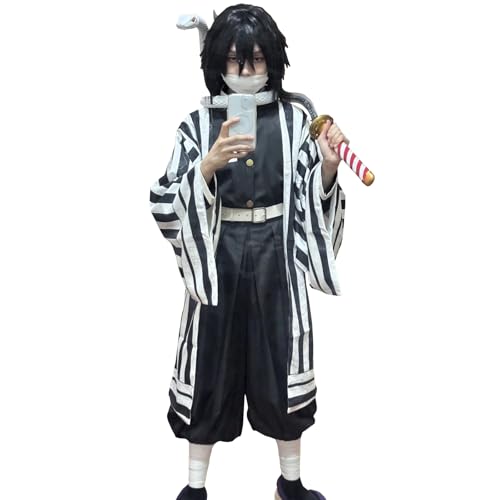 CR ROLECOS Iguro Obanai Cosplay-Kostüm, Obanai, Cosplay, Kimono, Jacke, Hose, Outfit, Uniform, Anzug, Größe M CR ROLECOS Iguro Obanai Cosplay-Kostüm, Obanai, Cosplay, Kimono, Jacke, Hose, Outfit, Uniform, Anzug, Größe M von CR ROLECOS