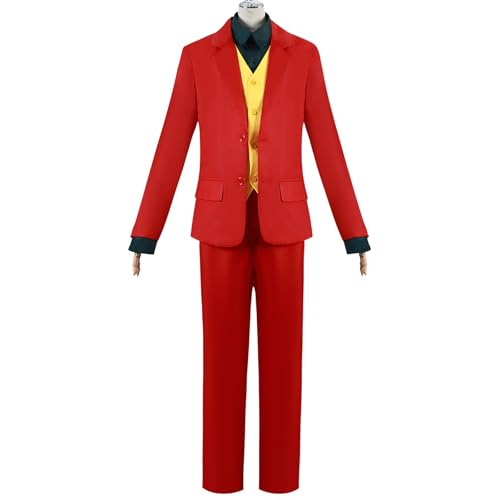 CR ROLECOS Joker Kostüm Clown Cosplay Rot Anzug Halloween The Joker Jacke Uniform Karneval Männer Bösewicht Kostüme für Erwachsene Halloween Anzug XXL CR ROLECOS Joker Kostüm Clown Cosplay Rot Anzug Halloween The Joker Jacke Uniform Karneval Männer Bösewicht Kostüme für Erwachsene Halloween Anzug XXL von CR ROLECOS
