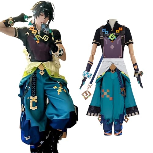 CR ROLECOS Kinich Cosplay Kostüm Outfit Charaktere Uniform Full Set Halloween Dress Up Anzug mit Perücke XXL CR ROLECOS Kinich Cosplay Kostüm Outfit Charaktere Uniform Full Set Halloween Dress Up Anzug mit Perücke XXL von CR ROLECOS