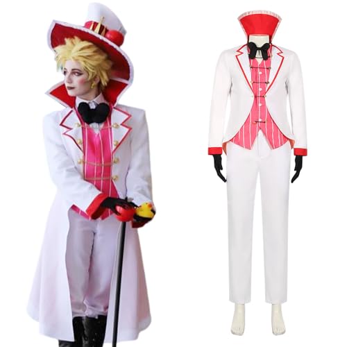 CR ROLECOS Lucifer Morningstar Cosplay Hazbin Hotel Kostüm Vempire Weiß Uniform Set Halloween Karneval Anzug XL CR ROLECOS Lucifer Morningstar Cosplay Hazbin Hotel Kostüm Vempire Weiß Uniform Set Halloween Karneval Anzug XL von CR ROLECOS