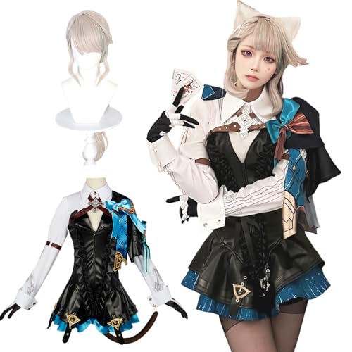 CR ROLECOS Lynette Cosplay Kostüm Outfit Magischer Assistent Charaktere Uniform Kleid Full Set Halloween Dress Up Anzug mit Perücke 3XL CR ROLECOS Lynette Cosplay Kostüm Outfit Magischer Assistent Charaktere Uniform Kleid Full Set Halloween Dress Up Anzug mit Perücke 3XL von CR ROLECOS