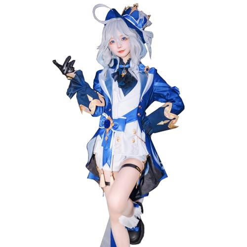 CR ROLECOS Furina Cosplay Magischer Assistent Furina Kostüm Outfit Charaktere Uniform Kleid Full Set Halloween Dress Up Anzug mit Perücke XL CR ROLECOS Furina Cosplay Magischer Assistent Furina Kostüm Outfit Charaktere Uniform Kleid Full Set Halloween Dress Up Anzug mit Perücke XL von CR ROLECOS