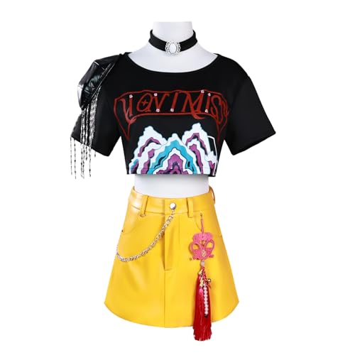 CR ROLECOS Mira Cosplay Kostüm Demon Hunters Cosplay Mira Outfit Mira Komplettes Set Halloween Karneval Party XXL von CR ROLECOS