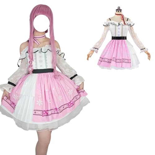 CR ROLECOS Open World X Cosplay Infinity Nikki Cosplay Spiel Charakter Infinity Nikki Cosplay Kostüm Open World X Dress Up Adventure Uniform Rosa Kleid Komplettes Set Halloween Karneval XXL von CR ROLECOS