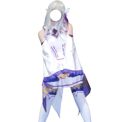 CR ROLECOS Re Life In A Different World From Zero Maid Cosplay Emilia Cosplay Kostüm Emilia Outfit Kleid Uniform Komplettes Set mit Perücke L CR ROLECOS Re Life In A Different World From Zero Maid Cosplay Emilia Cosplay Kostüm Emilia Outfit Kleid Uniform Komplettes Set mit Perücke L von CR ROLECOS