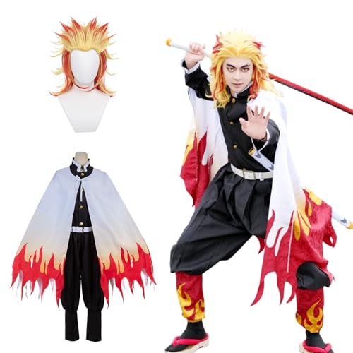 CR ROLECOS Rengoku Kyoujurou Kostüm Cosplay Kostüm Kyoujurou Halloween vollständiger cosplay Satz Mit Perücke XXL CR ROLECOS Rengoku Kyoujurou Kostüm Cosplay Kostüm Kyoujurou Halloween vollständiger cosplay Satz Mit Perücke XXL von CR ROLECOS