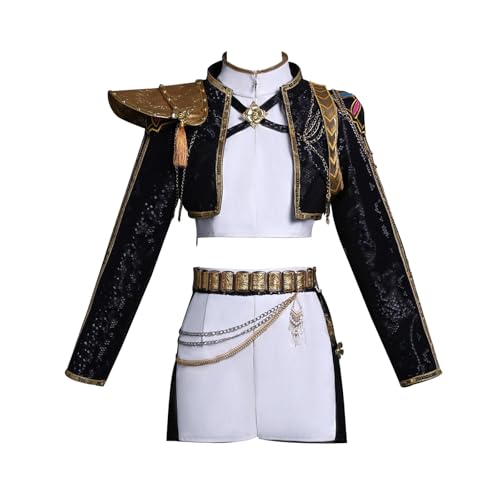 CR ROLECOS Rumi Cosplay Demon Hunters Cosplay Rumi Kostüm Outfit Bühnenkostüme Spielfigur Rumi Uniform Komplettes Set Dress Up Anzug Halloween Party Karneval M von CR ROLECOS