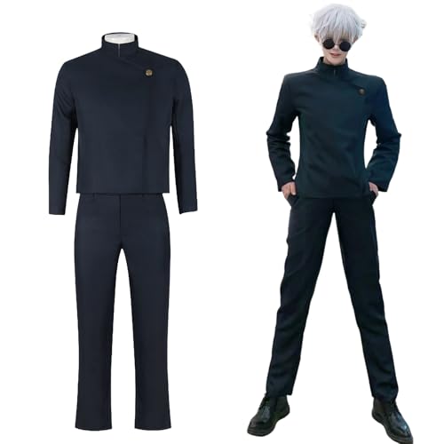 CR ROLECOS Satoru Gojo Cosplay-Kostüm Anime Jujutsu Kaisen Schuluniform für Jungen, Halloween-Kostüm Männer Fasching Karneval Party-Outfits S CR ROLECOS Satoru Gojo Cosplay-Kostüm Anime Jujutsu Kaisen Schuluniform für Jungen, Halloween-Kostüm Männer Fasching Karneval Party-Outfits S von CR ROLECOS