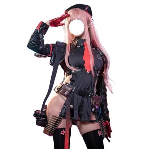 CR ROLECOS Schwarz-rapi Cosplay Kostüm Damen Nikke Cosplay Overall Outfits Halloween Carniva Karneval Party Anzug Set L von CR ROLECOS