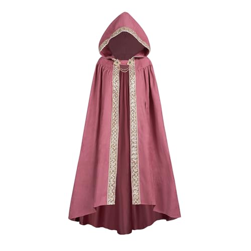 CR ROLECOS Umhang Mittelalter Umhang Halloween mit Kapuze Vampir Umhang Renaissance Vampir Umhang Cape Halloween Kostüm Rosa L CR ROLECOS Umhang Mittelalter Umhang Halloween mit Kapuze Vampir Umhang Renaissance Vampir Umhang Cape Halloween Kostüm Rosa L von CR ROLECOS