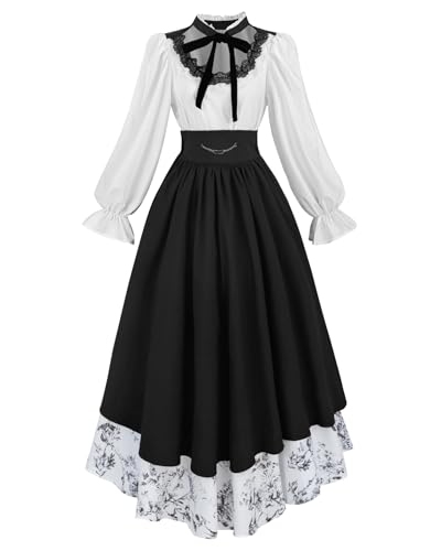CR ROLECOS Viktorianisches Kleid für Damen, viktorianisches Kostüm, Renaissance, Mittelalterkleid, Kostüm, Halloween-Outfit, XXL CR ROLECOS Viktorianisches Kleid für Damen, viktorianisches Kostüm, Renaissance, Mittelalterkleid, Kostüm, Halloween-Outfit, XXL von CR ROLECOS