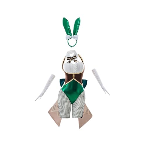 CR ROLECOS Venti Cosplay Bunny Kostüm Frauen Cosplay Set mit Ohren Genshin Impact Bunny Kostüm Cosplay Kostüm 3XL von CR ROLECOS