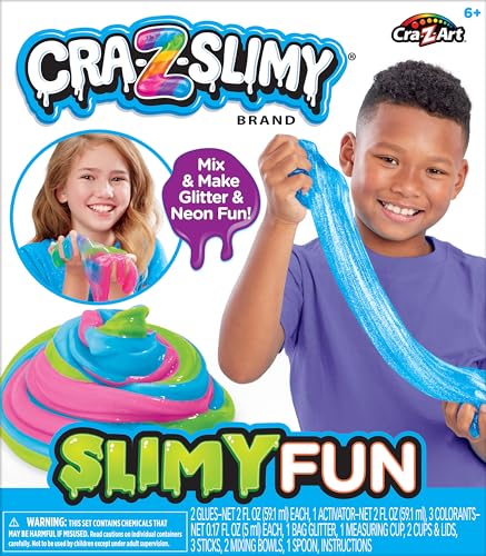 CRA-Z-Slimy Crazy Slimy Slime Slime Fun Kit - Machen Sie Ihren eigenen Schleim, Glitzerschleim, Neonschleim, Schleimspielzeug, dehnbarer Schleim, kreatives Spielzeug, 60068 CRA-Z-Slimy Crazy Slimy Slime Slime Fun Kit - Machen Sie Ihren eigenen Schleim, Glitzerschleim, Neonschleim, Schleimspielzeug, dehnbarer Schleim, kreatives Spielzeug, 60068 von CRA-Z-ART