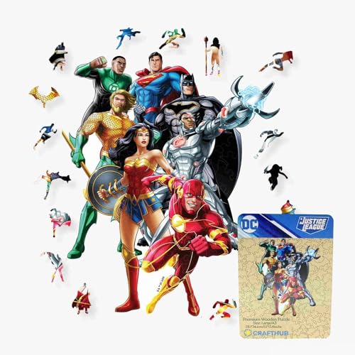 Crafthub Premium Holzpuzzle für Erwachsene & Kinder – A3 Marvel Puzzle – 120 Teile – Legenden der Gerechtigkeitsliga – Hochwertiges Holz mit UV-Druck – Puzzle Erwachsene – 28,1cm x 34,1cm Crafthub Premium Holzpuzzle für Erwachsene & Kinder – A3 Marvel Puzzle – 120 Teile – Legenden der Gerechtigkeitsliga – Hochwertiges Holz mit UV-Druck – Puzzle Erwachsene – 28,1cm x 34,1cm von CRAFTHUB