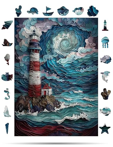 Crafthub Premium Holzpuzzle für Erwachsene & Kinder – Leuchtturm Design – 272 Teile – Hochwertiges Holz mit UV-Druck Crafthub Premium Holzpuzzle für Erwachsene & Kinder – Leuchtturm Design – 272 Teile – Hochwertiges Holz mit UV-Druck von CRAFTHUB