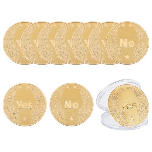 CRAFTYMELODY 10 Stück Legierung Ja/Nein Entscheidungsmünze Challenge Coin Decision Maker Flip Tragbare Doppelseitige Herstellung Flipping Lustige Köpfe Und Schwänze CRAFTYMELODY 10 Stück Legierung Ja/Nein Entscheidungsmünze Challenge Coin Decision Maker Flip Tragbare Doppelseitige Herstellung Flipping Lustige Köpfe Und Schwänze von CRAFTYMELODY