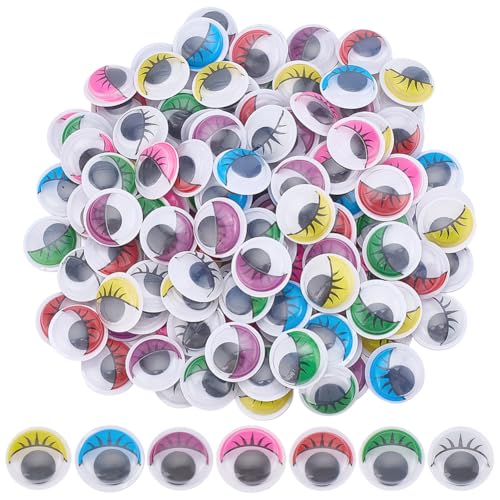 CRAFTYMELODY 210 Stück Sicherheitsaugen Mit Wimpern 7 Farben 15x4.5mm Puppenaugen Aus Kunstharz Zum Häkeln Basteln Puppenherstellung Zubehör Bastelprojekte von CRAFTYMELODY