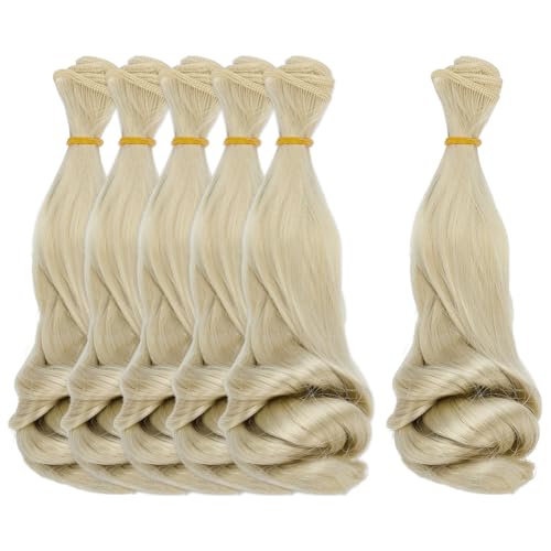 CRAFTYMELODY 6 Stück Puppenperücke 200mm Lockige Puppenperücken Lange Haarverlängerung Goldfarben Für Puppenherstellungsset Kunstbedarf DIY Handgefertigtes Kunsthandwerk CRAFTYMELODY 6 Stück Puppenperücke 200mm Lockige Puppenperücken Lange Haarverlängerung Goldfarben Für Puppenherstellungsset Kunstbedarf DIY Handgefertigtes Kunsthandwerk von CRAFTYMELODY