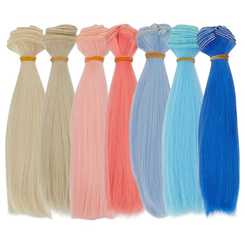 CRAFTYMELODY 7 Stück Puppenperücke 7 Farben 5.91 Zoll Glatte Puppenperücken Lange Haarverlängerung Rot Rosa Blau Lila Gelb Für Puppenherstellung DIY Handarbeit CRAFTYMELODY 7 Stück Puppenperücke 7 Farben 5.91 Zoll Glatte Puppenperücken Lange Haarverlängerung Rot Rosa Blau Lila Gelb Für Puppenherstellung DIY Handarbeit von CRAFTYMELODY