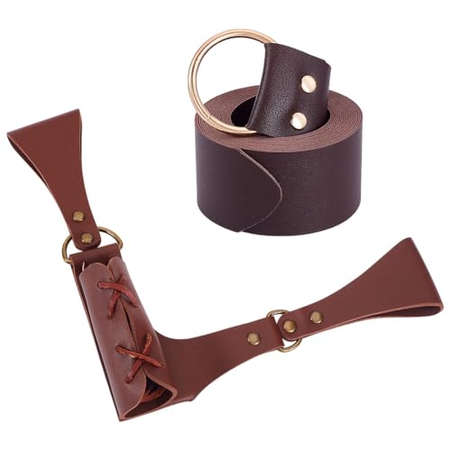 CRAFTYMELODY Mittelalterlicher Schwertrückenhalter Aus Kunstleder Mit Gürtel Verstellbarer Schwerthalter Rapierscheidenhalter Gürtel Mit Beschlägen Aus Goldlegierung CRAFTYMELODY Mittelalterlicher Schwertrückenhalter Aus Kunstleder Mit Gürtel Verstellbarer Schwerthalter Rapierscheidenhalter Gürtel Mit Beschlägen Aus Goldlegierung von CRAFTYMELODY