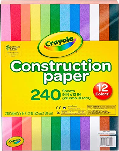 240 Sheets/Pkg Crayola Construction Paper Pad 9"X12" 99-3200 von CRAYOLA