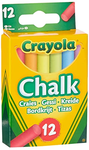 CRAYOLA - 12 Stück Bunte Kreide für Tafel, Staubdicht, Kindgerecht, für Schule und Freizeit, 6 Sortierte Farben, 0281 CRAYOLA - 12 Stück Bunte Kreide für Tafel, Staubdicht, Kindgerecht, für Schule und Freizeit, 6 Sortierte Farben, 0281 von CRAYOLA