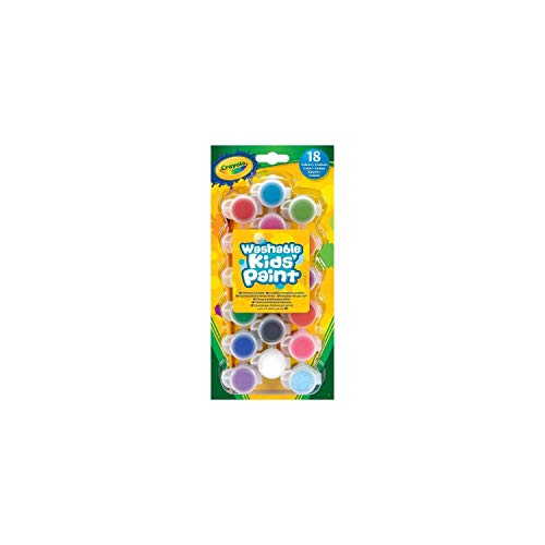 CRAYOLA 18 abwaschbare Farbgläser – kreative Freizeit – Farben und Zubehör – ab 3 Jahren – insgesamt 88 ml von CRAYOLA