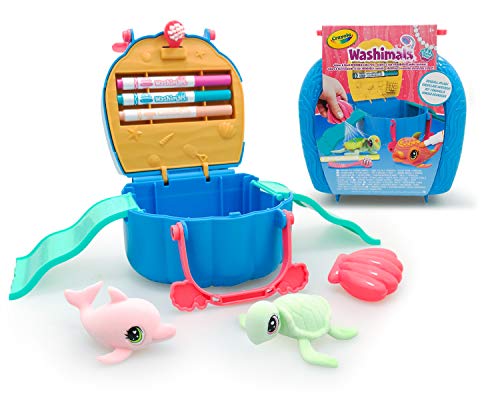Crayola Washimals - Oceans Pets Muschel-Set, zum Bemalen und Baden der Jungtiere, Spiel und Geschenk für Kinder, ab 3 Jahren von CRAYOLA