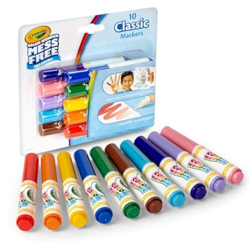 CRAYOLA 75-2471 Color Wonder Mini-Marker, Mehrfarbig, 10 Count (Pack of 1) von CRAYOLA