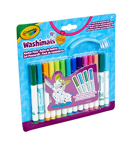 CRAYOLA 919753.012 Washimals – kreative Freizeitbeschäftigung – Nachfüllpackung für Filzstifte – ab 3 Jahren, weiß, 15-teiliges Set von CRAYOLA