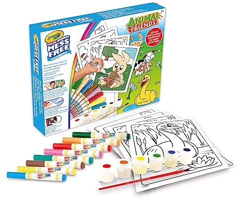 CRAYOLA - Color Wonder, Geschenkset, nicht fleckend, Thema Freunde auf dem Bauernhof: 30 Ausmalseiten, 8 Filzstifte, 6 Temperafarben, 1 Pinsel, Alter 3,4,5 Jahre CRAYOLA - Color Wonder, Geschenkset, nicht fleckend, Thema Freunde auf dem Bauernhof: 30 Ausmalseiten, 8 Filzstifte, 6 Temperafarben, 1 Pinsel, Alter 3,4,5 Jahre von CRAYOLA