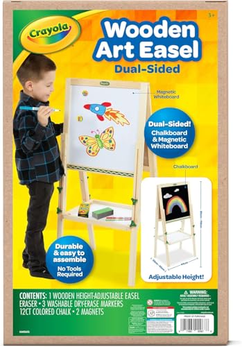 CRAYOLA - Doppelseitige Holztafel, doppelseitig, schwarz und weiß, magnetisch, für Kreide und Marker, für Kinder ab 3 Jahren, 04-2967 CRAYOLA - Doppelseitige Holztafel, doppelseitig, schwarz und weiß, magnetisch, für Kreide und Marker, für Kinder ab 3 Jahren, 04-2967 von CRAYOLA