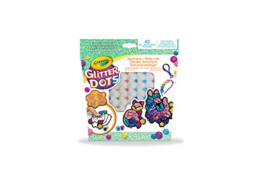 CRAYOLA Glitter Dots - Sparkling Friends Anhänger, um glänzende Anhänger mit formbarem Glitter zu erstellen, 04-0800, sortiert Modelle von CRAYOLA