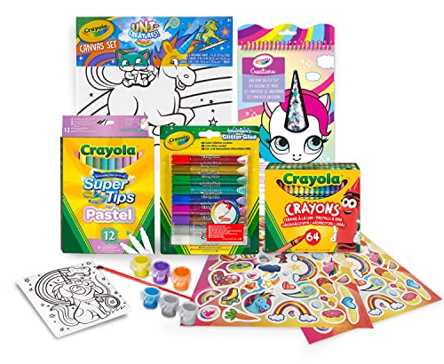 CRAYOLA - Einhorn-Mal- und Ausmal-Set mit Stickern, kreative Beschäftigung und Geschenk für Kinder, ab 6 Jahren, 7483 von CRAYOLA