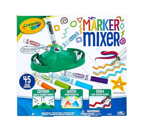 CRAYOLA - Marker Mixer, Regenbogen-Labor, Set zum Erstellen von zweifarbigen Markern, kreative Aktivität und Geschenk für Kinder, ab 6 Jahren, Mehrfarbig, 114 Stück (1 Pack), 74-7460 von CRAYOLA