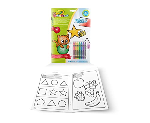 CRAYOLA Mini Kids, Farben und Formen-Album, 24 Ausmalseiten und 7 bunte Wachsstifte, kreative Beschäftigung für Kinder ab 3 Jahren, 25-2727G CRAYOLA Mini Kids, Farben und Formen-Album, 24 Ausmalseiten und 7 bunte Wachsstifte, kreative Beschäftigung für Kinder ab 3 Jahren, 25-2727G von CRAYOLA