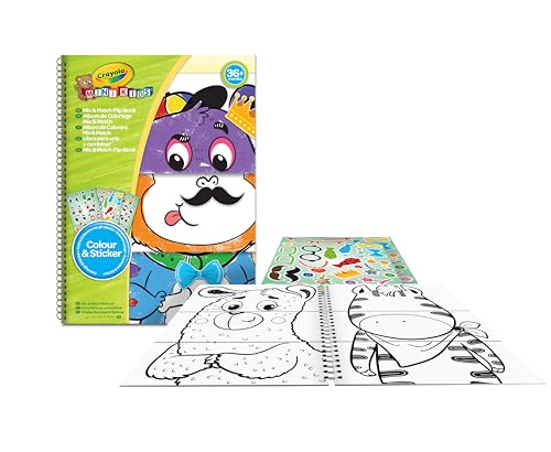 CRAYOLA, Mini Kids, Album Kombinieren und Ausmalen mit 30 Seiten + 3 Stickerbögen, Kreative Aktivität für Jungen und Mädchen ab 3 Jahren, 81-1527G CRAYOLA, Mini Kids, Album Kombinieren und Ausmalen mit 30 Seiten + 3 Stickerbögen, Kreative Aktivität für Jungen und Mädchen ab 3 Jahren, 81-1527G von CRAYOLA