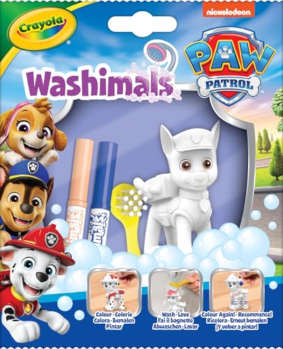 CRAYOLA Paw Patrol Washimals Einzelpackung | Sammeln Sie 1 von Chase, Marshall, Skye, Rubble, Rocky oder Zuma, inklusive 2 waschbaren Markern und Pinsel, Kinder ab 3 Jahren CRAYOLA Paw Patrol Washimals Einzelpackung | Sammeln Sie 1 von Chase, Marshall, Skye, Rubble, Rocky oder Zuma, inklusive 2 waschbaren Markern und Pinsel, Kinder ab 3 Jahren von CRAYOLA