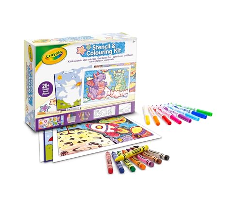 CRAYOLA - Schablonenspaß-Set, Kreative Betätigung für Kinder mit Filzstiften und Wachsmalkreiden, für Kinder ab 5 Jahren, 04-2952 CRAYOLA - Schablonenspaß-Set, Kreative Betätigung für Kinder mit Filzstiften und Wachsmalkreiden, für Kinder ab 5 Jahren, 04-2952 von CRAYOLA