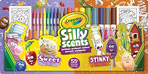 CRAYOLA - Silly Scents, Aktivitätsset Coloring Parfüme & Puzzarelli, 55 Stück, Marker, Bleistifte, Duftpastellkreide, Alter 3+, 04-0642 CRAYOLA - Silly Scents, Aktivitätsset Coloring Parfüme & Puzzarelli, 55 Stück, Marker, Bleistifte, Duftpastellkreide, Alter 3+, 04-0642 von CRAYOLA