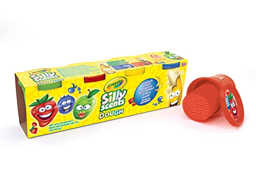 CRAYOLA - Silly Scents Knete, Set mit 4 Dosen duftender Knete, 113 g/Stk., 4 Farben, A1-2150 von CRAYOLA