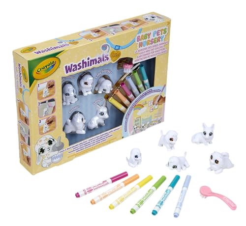 CRAYOLA Washimals Baby Pets Nursery - Aktivitätsset Färben, Waschen und Umfärben mit Welpen, Welpen-Kinderzimmer, Spiel und Geschenk für Kinder, ab 3 Jahren, 74-7516 CRAYOLA Washimals Baby Pets Nursery - Aktivitätsset Färben, Waschen und Umfärben mit Welpen, Welpen-Kinderzimmer, Spiel und Geschenk für Kinder, ab 3 Jahren, 74-7516 von CRAYOLA