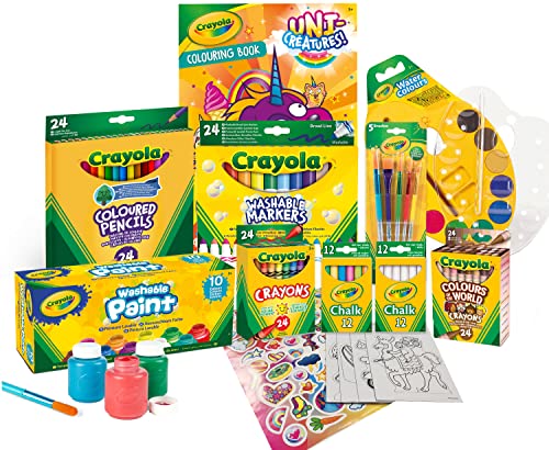 Crayola, Mega Mal- und Ausmal-Set mit Stickern, kreative Beschäftigung und Geschenk für Kinder, ab 6 Jahren von CRAYOLA